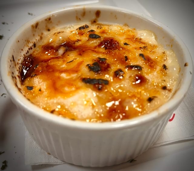 Corn Creme Brulee.