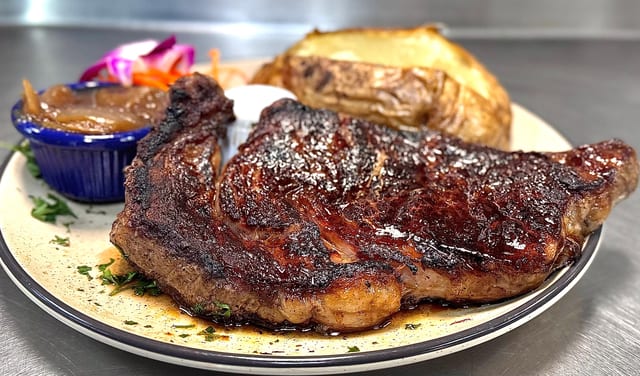 18 oz Ribeye.